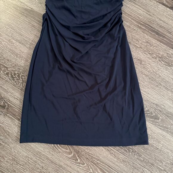 Ann Taylor Navy Sleeveless Side Cinched Dress New - Picture 2 of 7